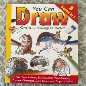 You Can Draw, eight books in one kids book hardcover mint condition